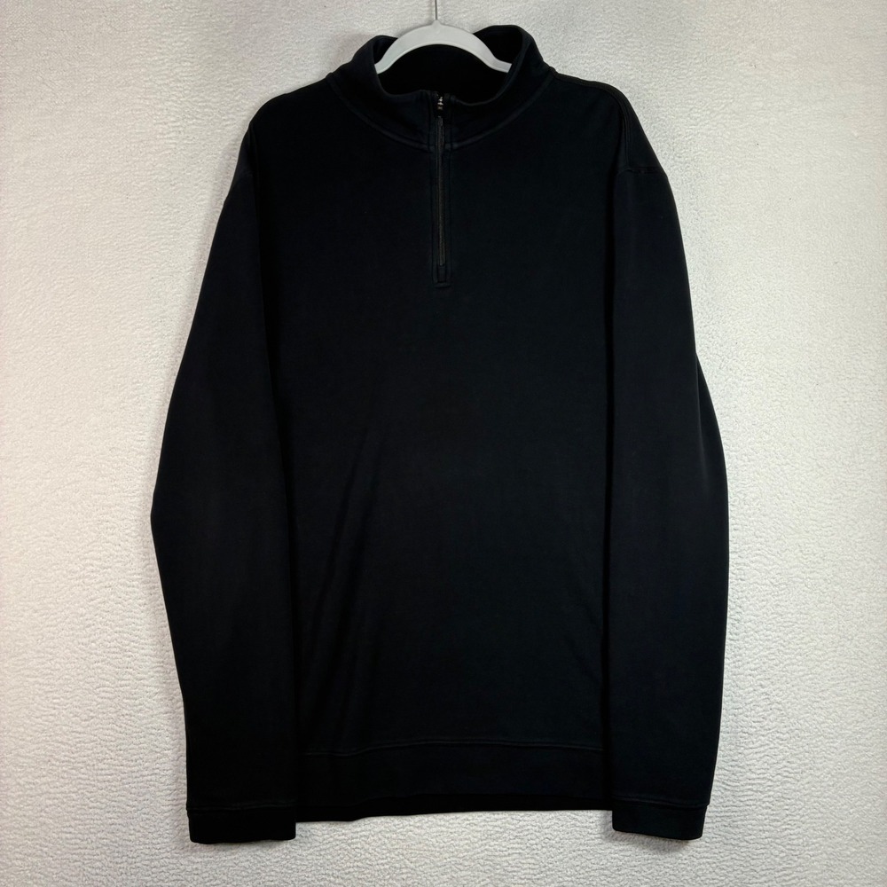 Onward Reserve Performance Quarter Zip Men L Black Pullover 1/4 Stretch Golf